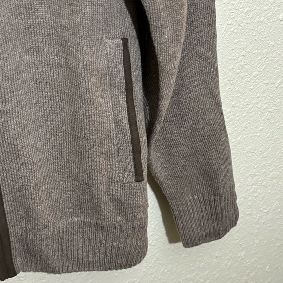 Joseph Abboud Heather brown Wool blend full zip cardigan. Men’s Large - Picture 5 of 7